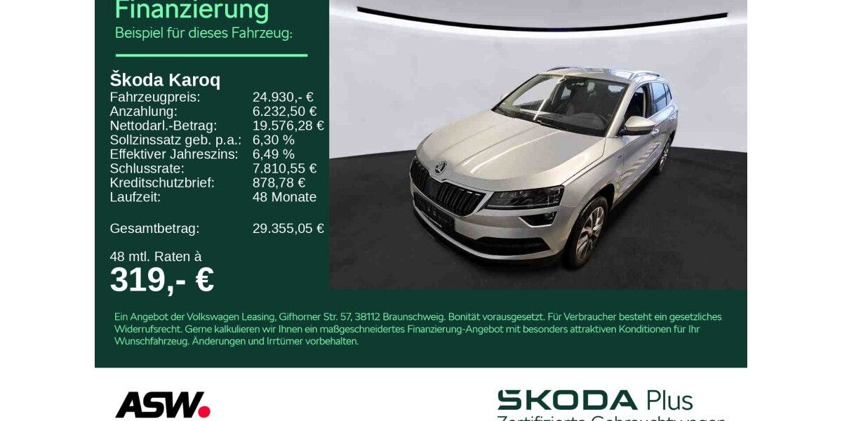 Skoda Karoq 21.900 km 24.930 &euro; Bad Rappenau 74906