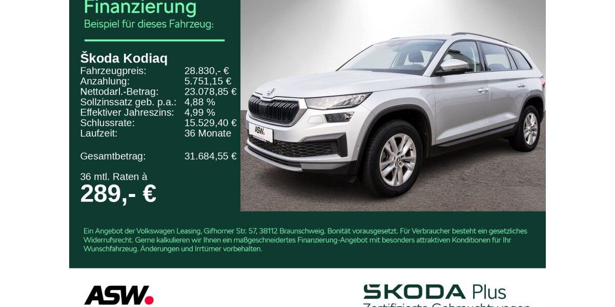 Skoda Kodiaq 113.500 km 25.790 &euro; Sinsheim 74889