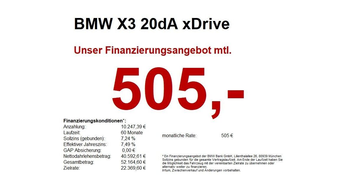 BMW X3 10.000 km 50.840 &euro; Heilbronn 74076