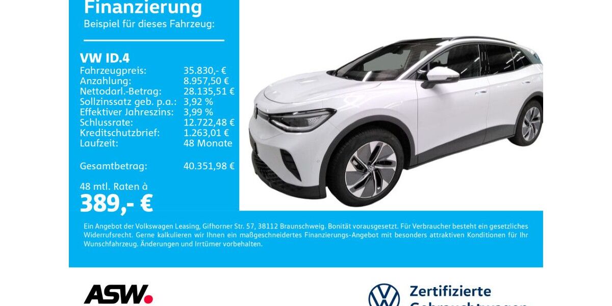 VW ID.4 9.600 km 35.460 &euro; Sinsheim 74889