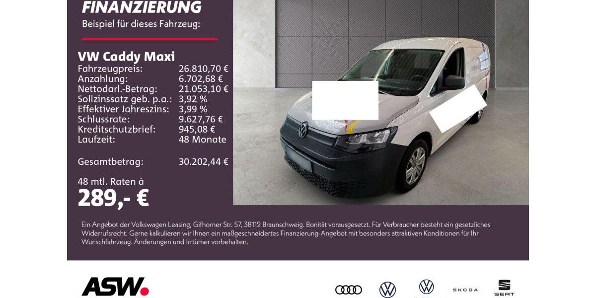 VW Caddy Maxi 39.000 km 20.830 &euro; Neckarsulm 74172