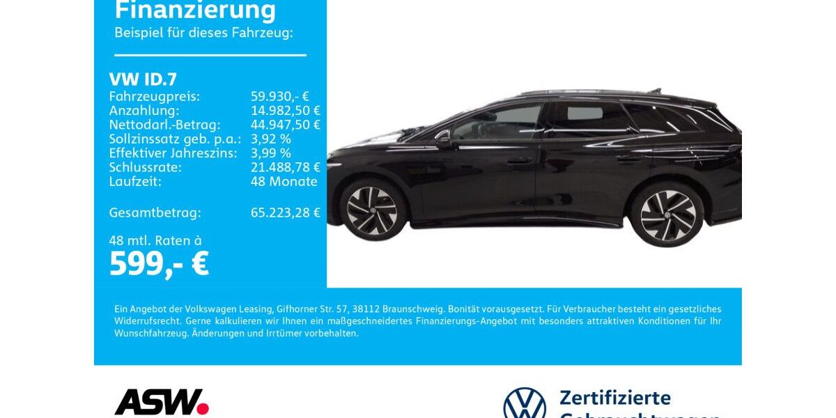 VW ID.7 19.990 km 59.930 &euro; Neckarsulm 74172