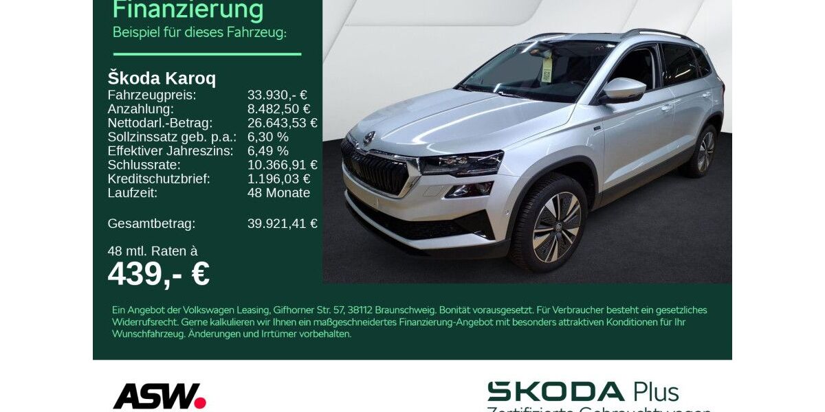 Skoda Karoq 26.600 km 33.930 &euro; Bad Rappenau 74906