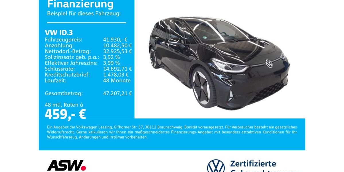 VW ID.3 19.990 km 41.930 &euro; Neckarsulm 74172