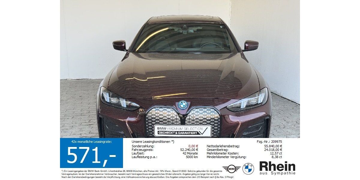 BMW i4 3.206 km 50.940 &euro; Heilbronn 74076