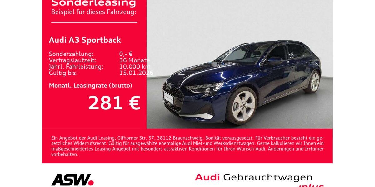 Audi A3 7.200 km 31.760 &euro; Heilbronn 74074
