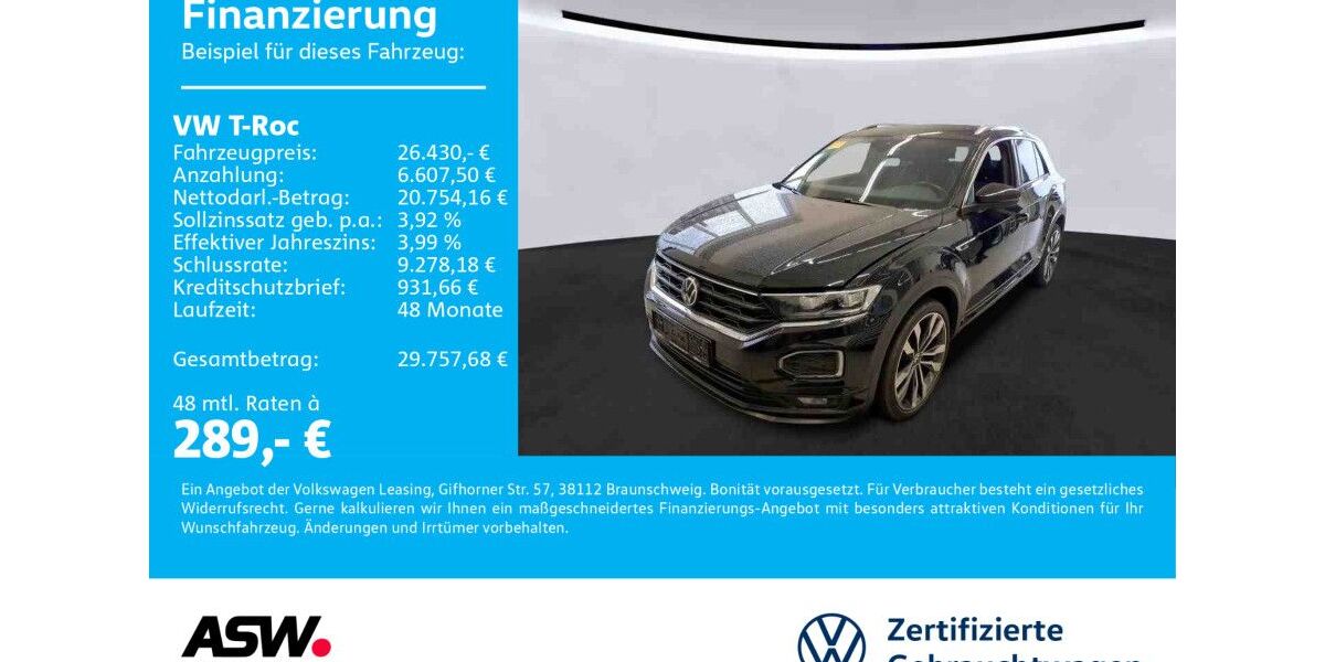 VW T-Roc 43.700 km 26.430 &euro; Neckarsulm 74172