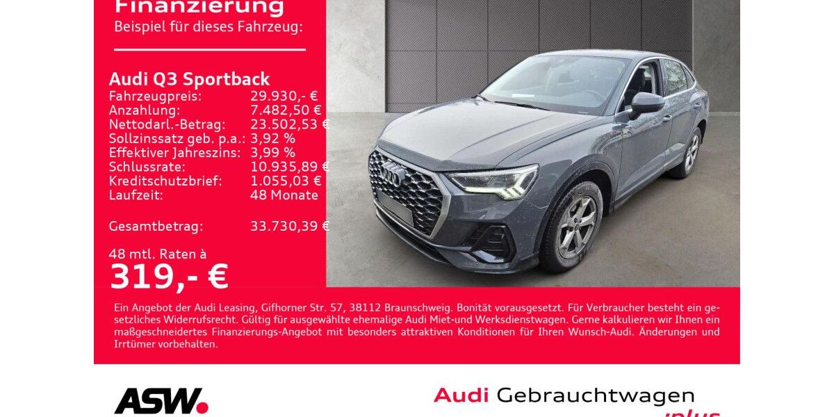 Audi Q3 34.300 km 29.930 &euro; Heilbronn 74074