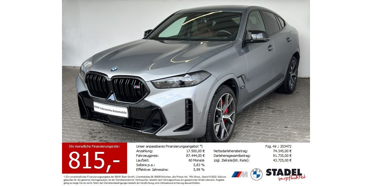 BMW X6 M60 46.259 km 73.444 &euro; Heilbronn 74074
