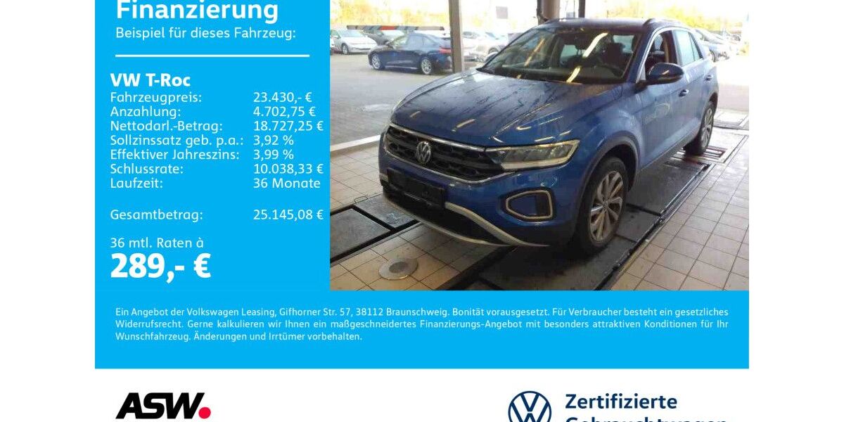 VW T-Roc 77.600 km 22.460 &euro; Bad Rappenau 74906
