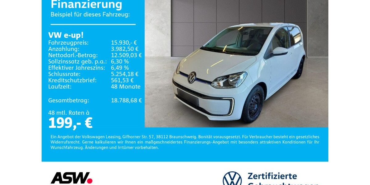 VW e-up! 20.400 km 15.930 &euro; Bad Rappenau 74906