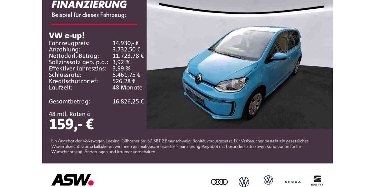 VW up! 27.300 km 14.930 &euro; Weinsberg 74189