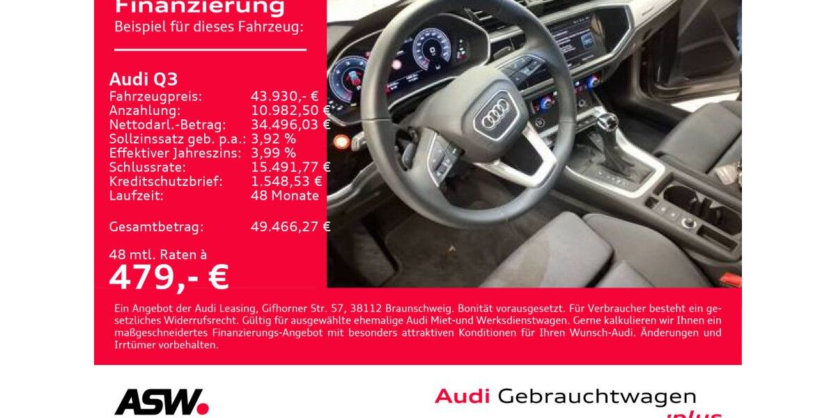 Audi Q3 31.600 km 42.830 &euro; Heilbronn 74074