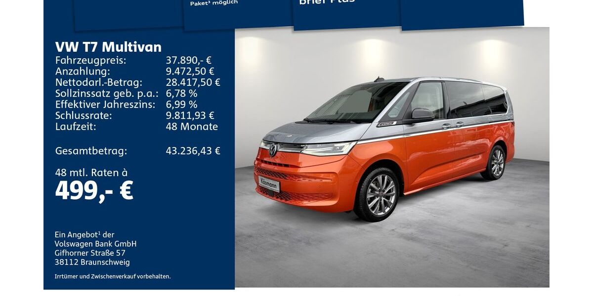 VW T7 Multivan 111.777 km 37.890 &euro; Mosbach 74821