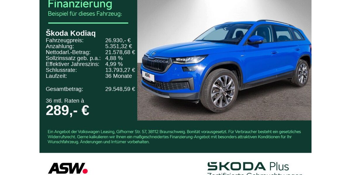 Skoda Kodiaq 111.300 km 26.930 &euro; Heilbronn 74076