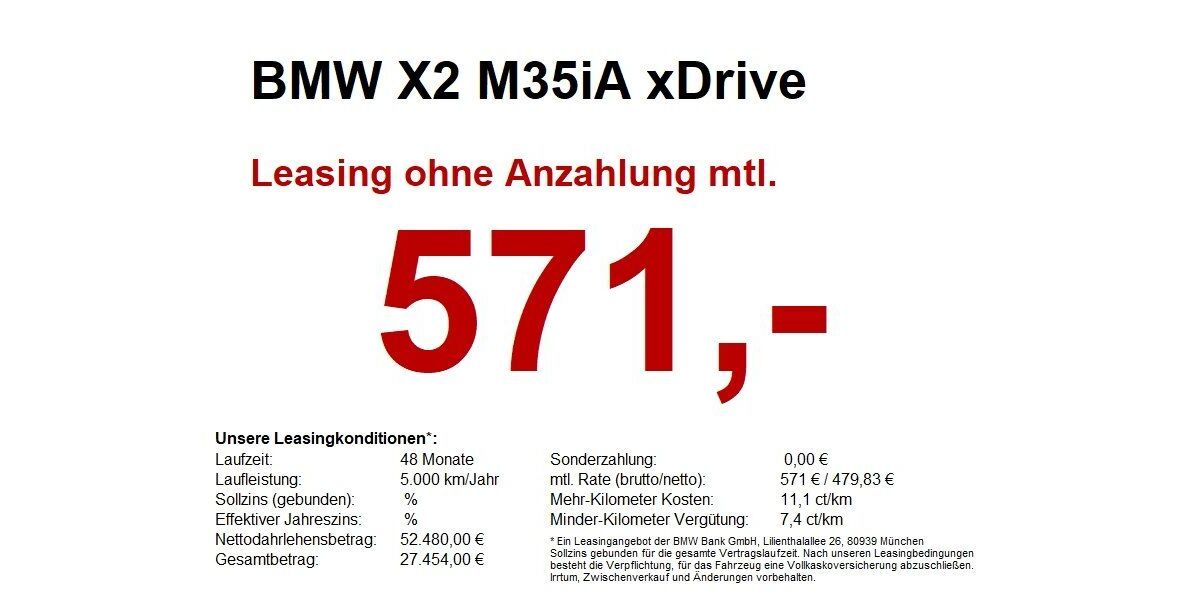 BMW X2 16.349 km 52.240 &euro; Heilbronn 74076