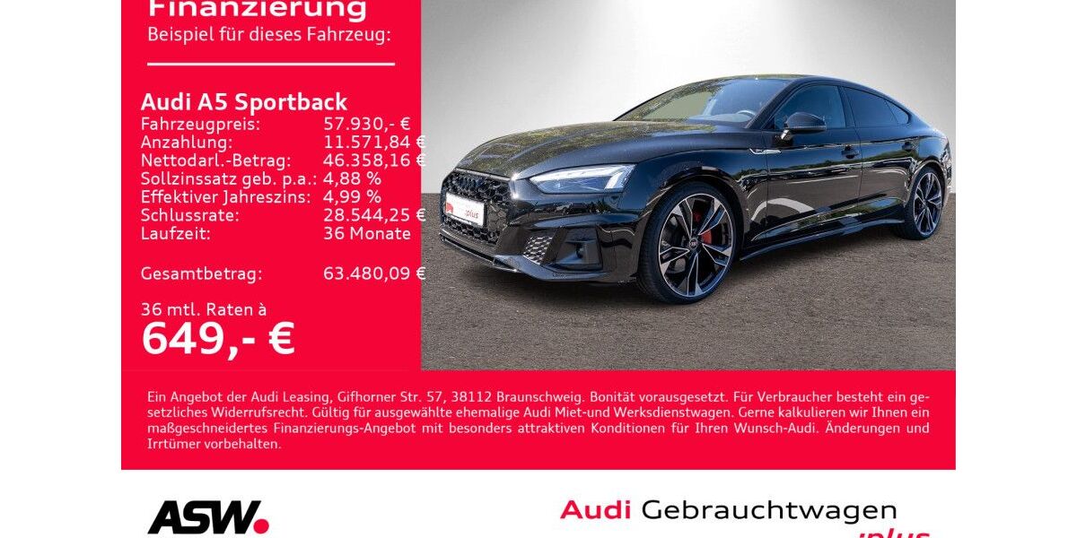 Audi A5 19.900 km 50.990 &euro; Heilbronn 74074