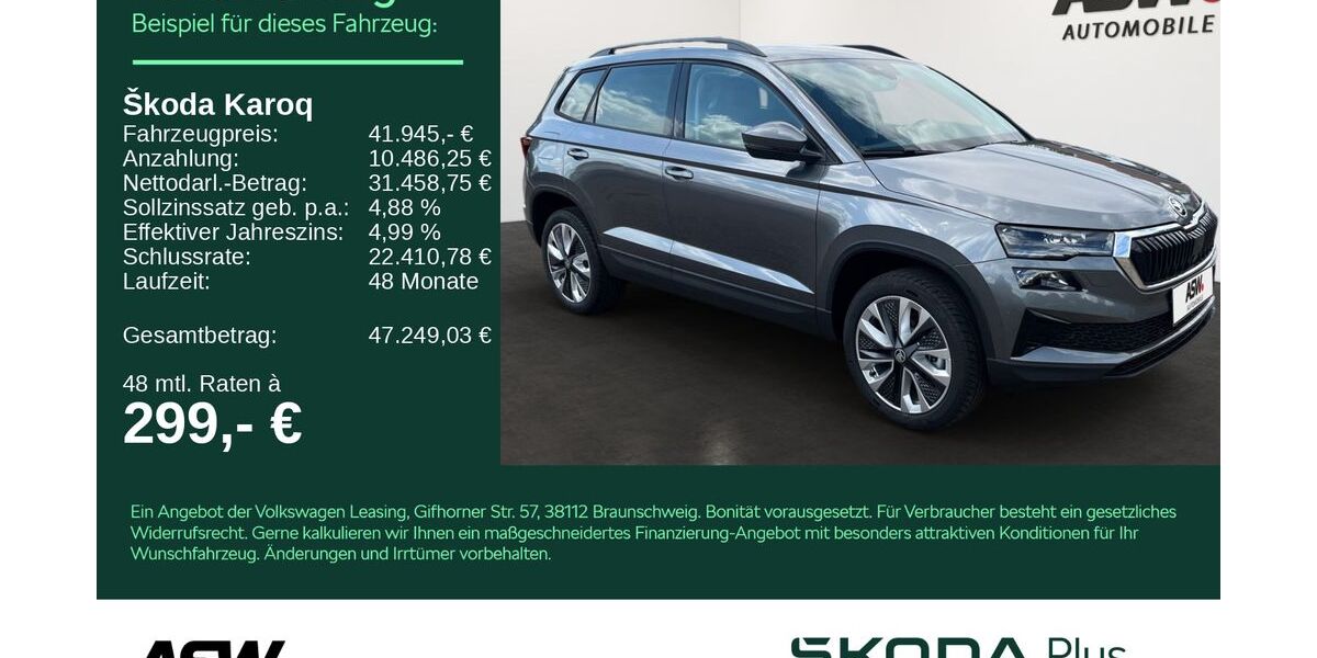 Skoda Karoq 7.500 km 37.975 &euro; Heilbronn 74076