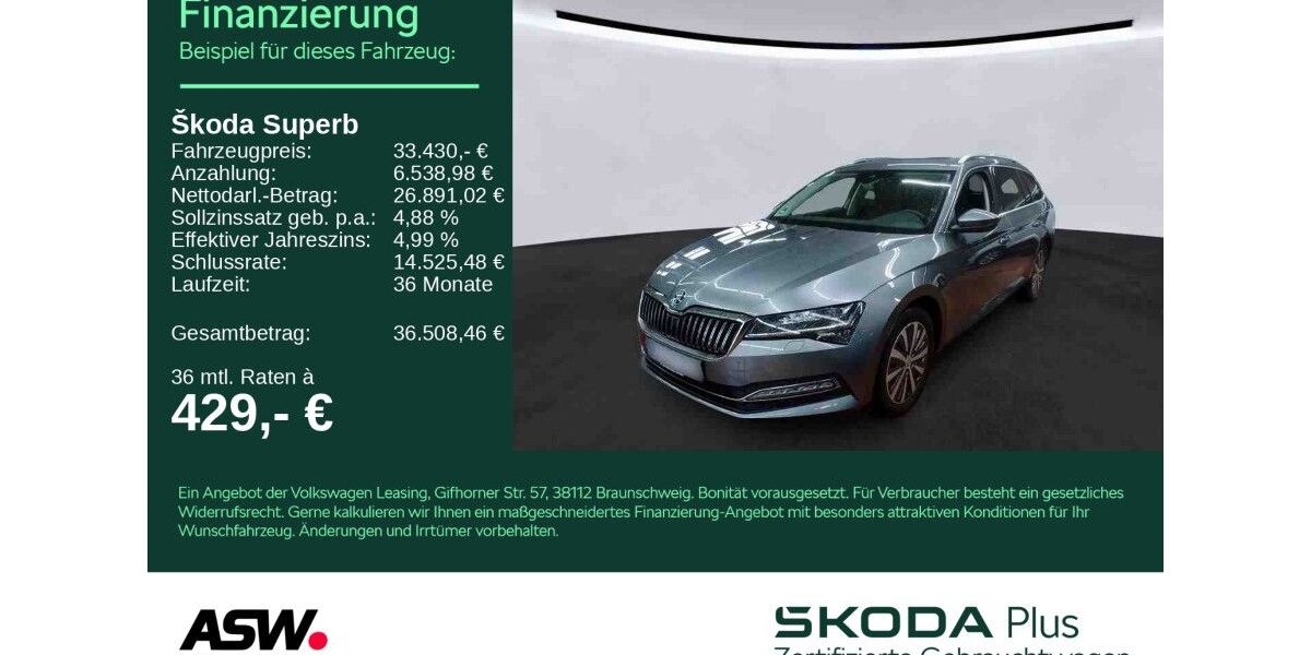 Skoda Superb 38.800 km 33.430 &euro; Heilbronn 74076