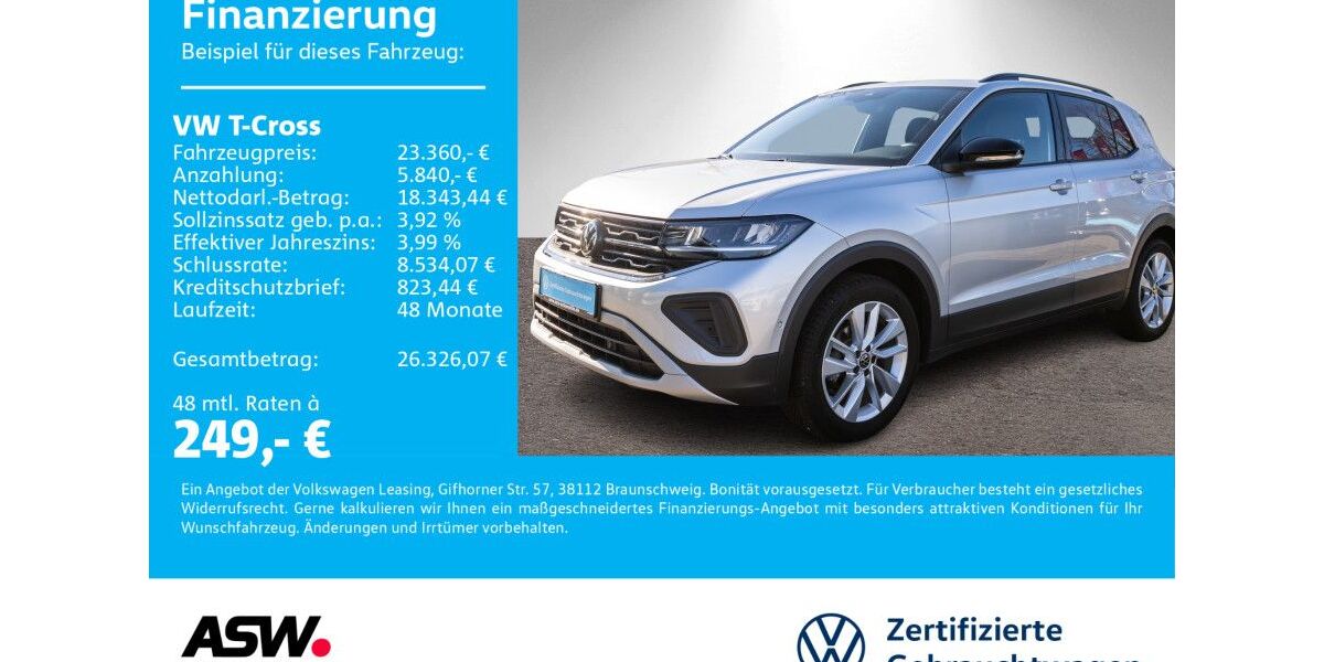 VW T-Cross 18.200 km 22.760 &euro; Neckarsulm 74172