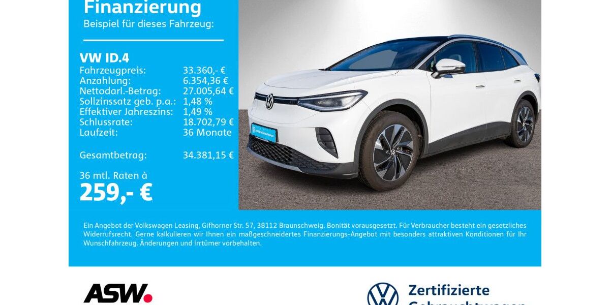 VW ID.4 13.900 km 31.990 &euro; Bad Rappenau 74906