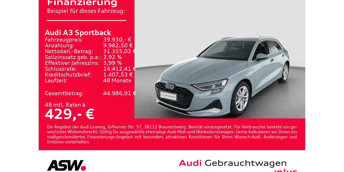 Audi A3 7.200 km 39.930 &euro; Heilbronn 74074