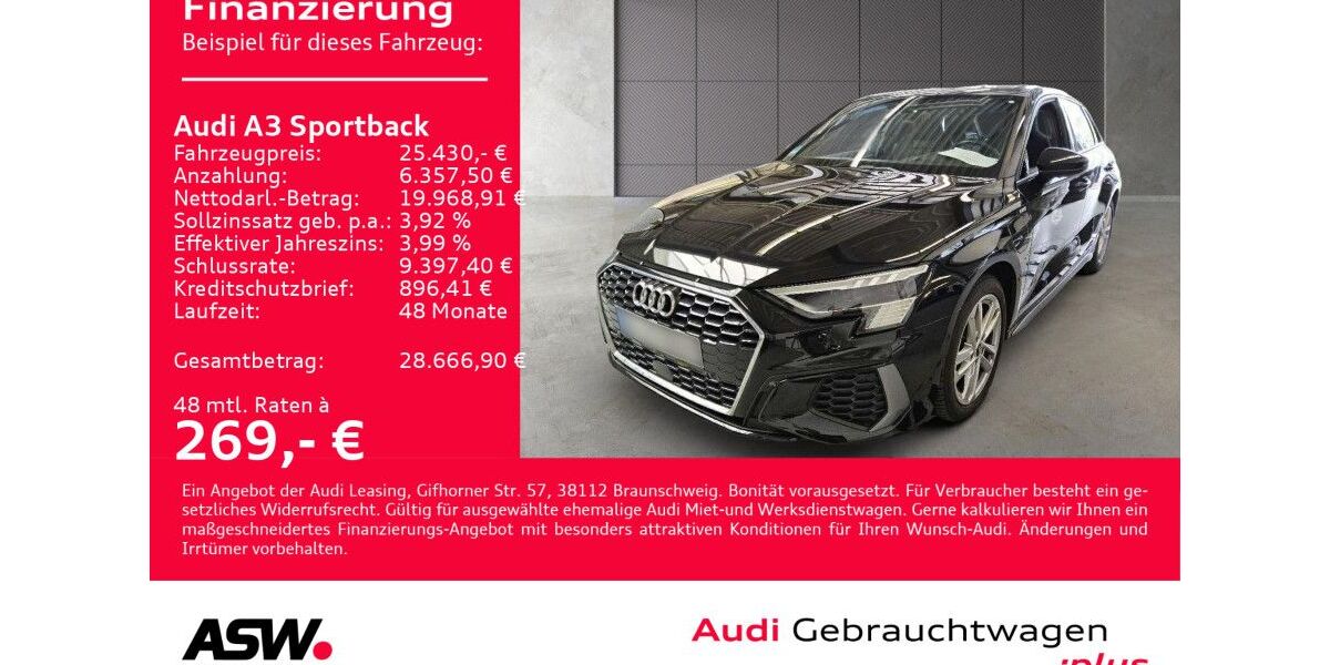 Audi A3 48.990 km 25.430 &euro; Heilbronn 74074