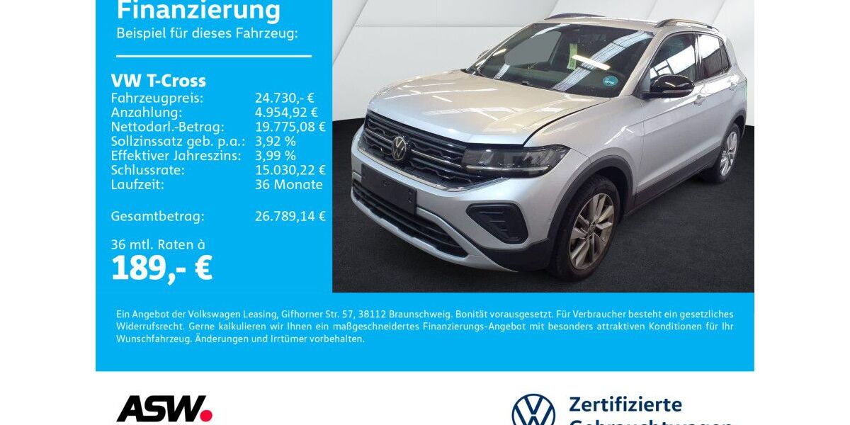 VW T-Cross 18.200 km 24.730 &euro; Neckarsulm 74172