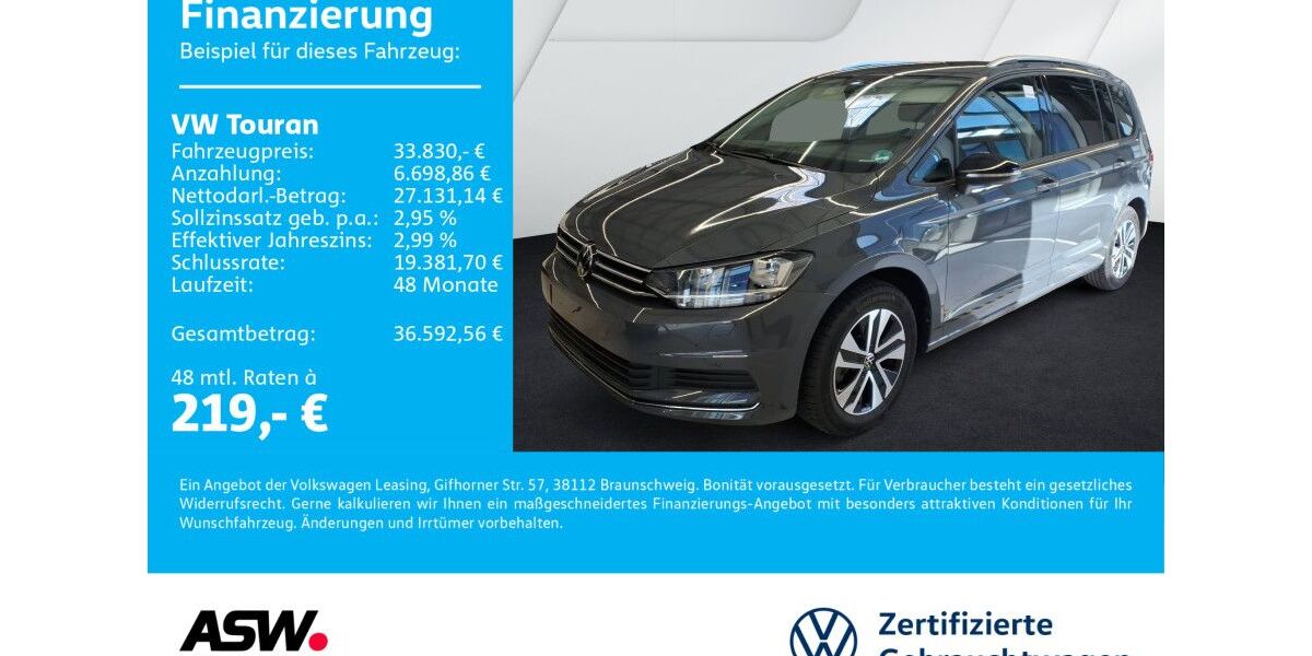 VW Touran 25.700 km 33.830 &euro; Neckarsulm 74172