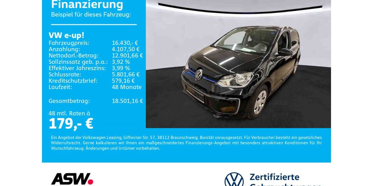 VW e-up! 18.200 km 16.430 &euro; Neckarsulm 74172