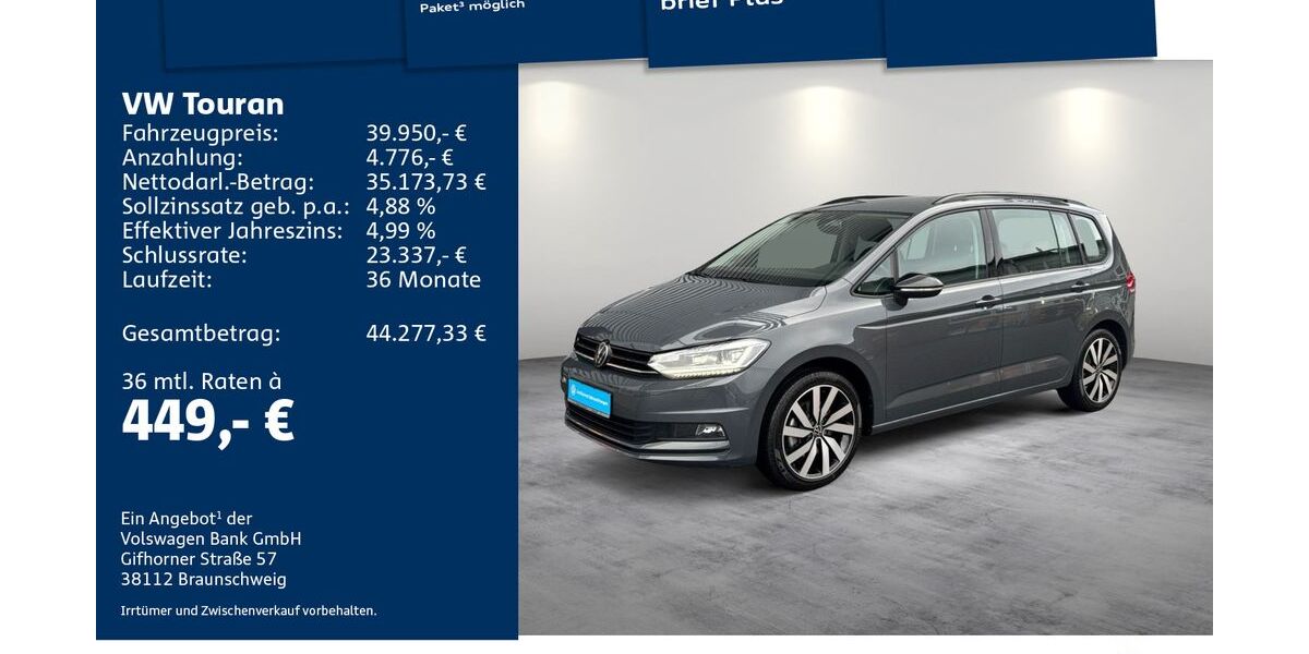 VW Touran 13.145 km 38.960 &euro; Mosbach 74821