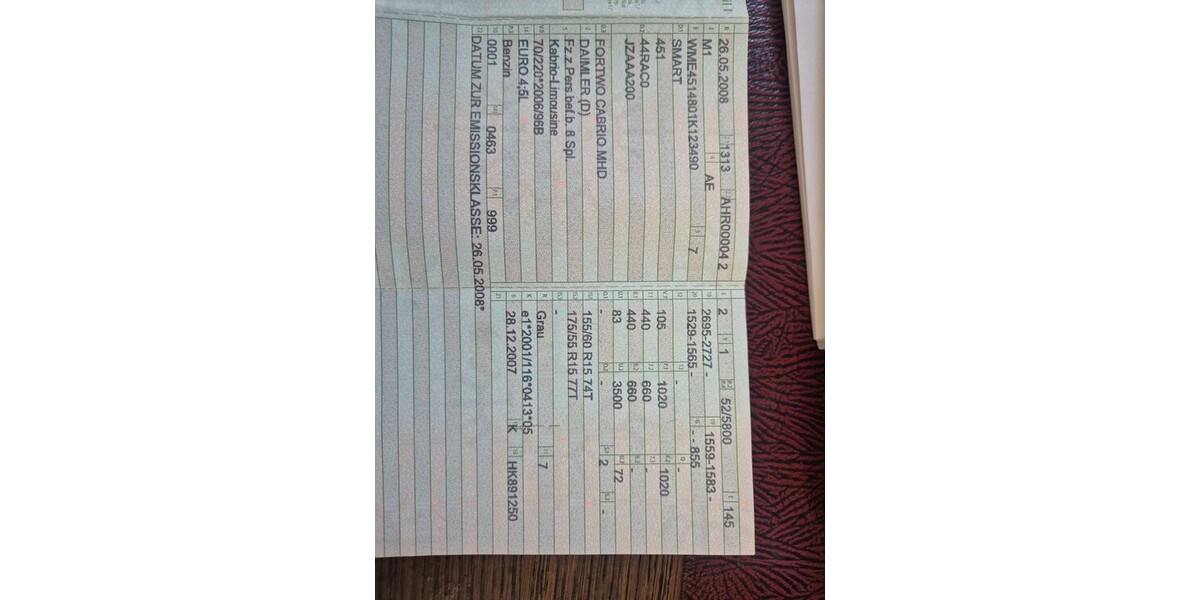 Smart ForTwo 451 MHD 104.000 km 6.300 &euro; Erlenbach 74235