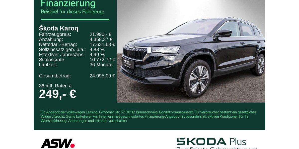 Skoda Karoq 89.900 km 19.990 &euro; Bad Rappenau 74906