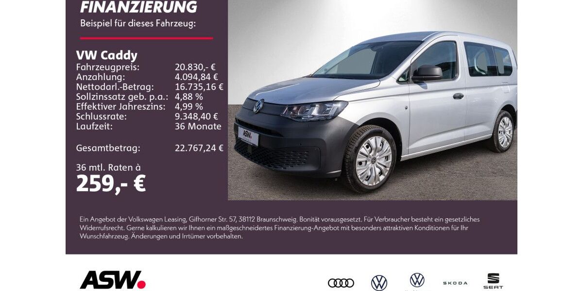 VW Caddy 26.000 km 19.630 &euro; Neckarsulm 74172