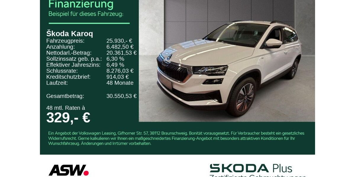Skoda Karoq 28.900 km 24.830 &euro; Heilbronn 74076