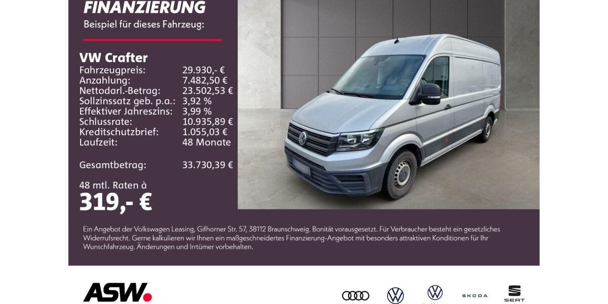VW Crafter 32.600 km 29.930 &euro; Sinsheim 74889