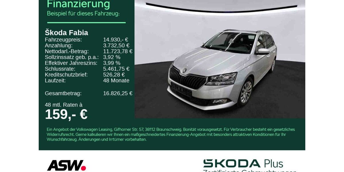 Skoda Fabia 80.200 km 14.930 &euro; Weinsberg 74189