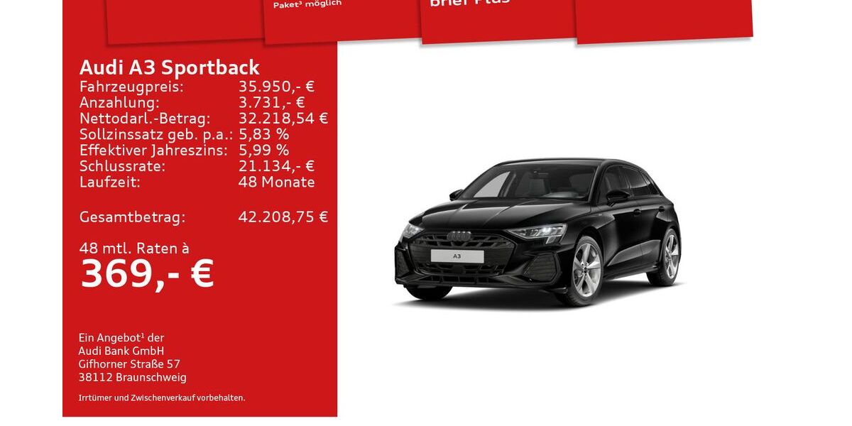 Audi A3 6.500 km 35.950 &euro; Mosbach 74821