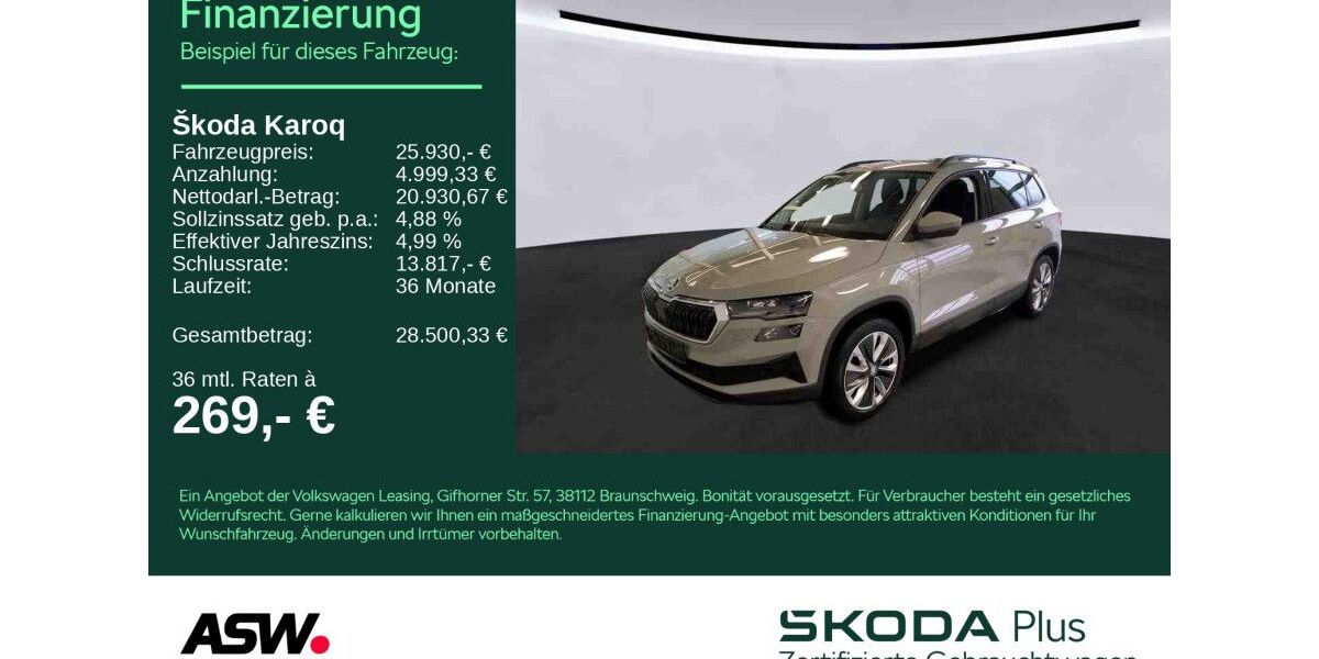 Skoda Karoq 57.990 km 24.730 &euro; Weinsberg 74189