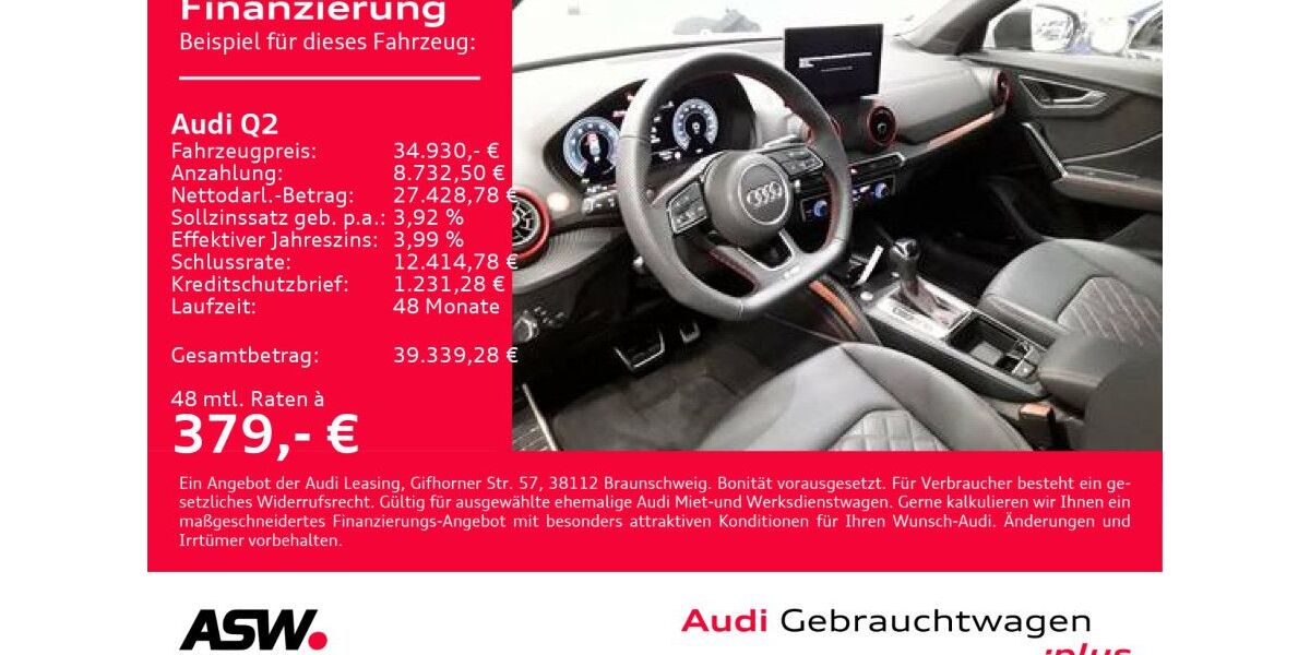 Audi Q2 4.700 km 33.430 &euro; Heilbronn 74074