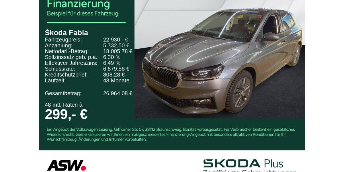 Skoda Fabia 16.900 km 22.930 &euro; Heilbronn 74076