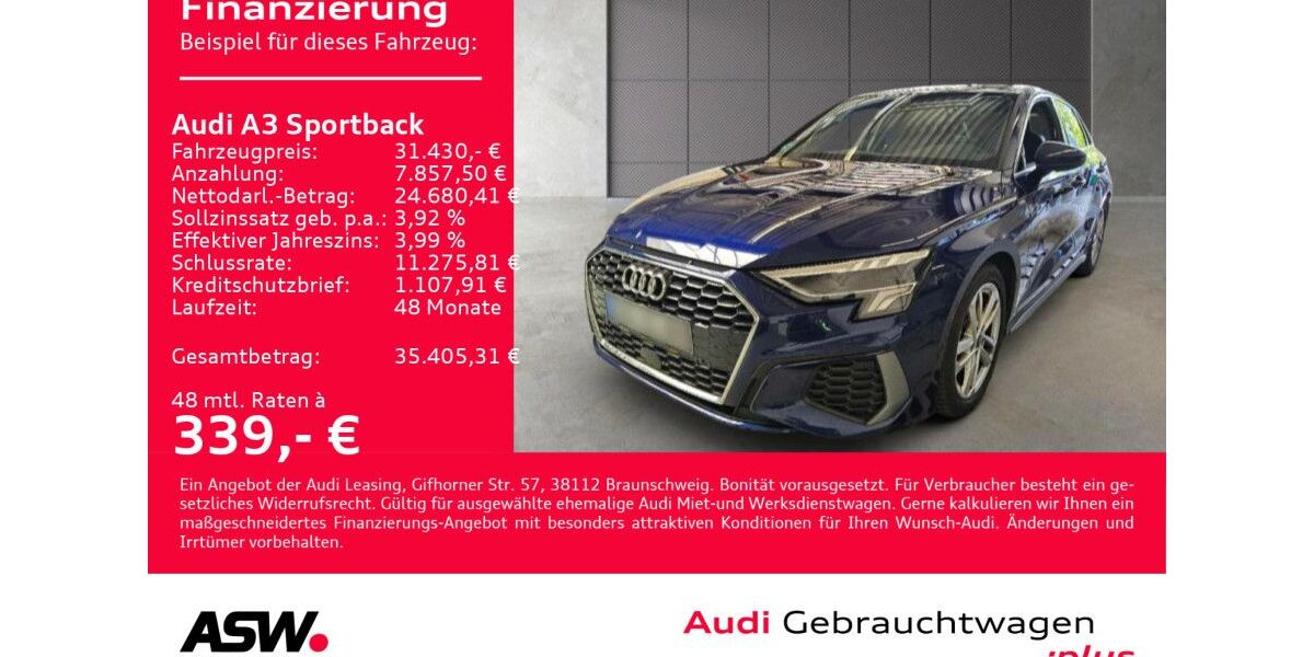 Audi A3 96.500 km 31.430 &euro; Heilbronn 74074
