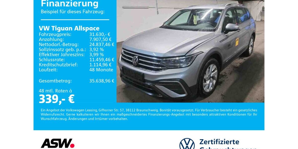 VW Tiguan Allspace 31.300 km 31.630 &euro; Sinsheim 74889