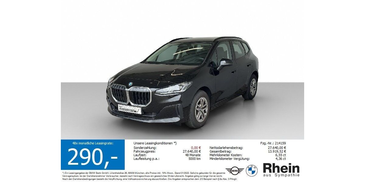BMW 218 Active Tourer 17.773 km 27.640 &euro; Heilbronn 74076