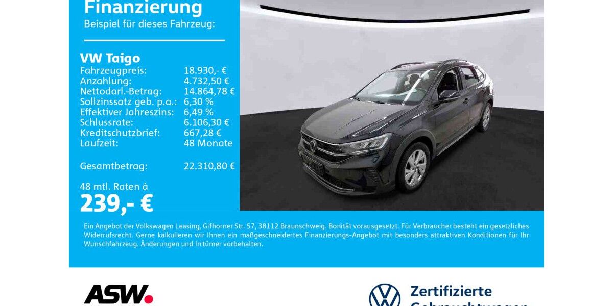 VW Taigo 37.900 km 17.830 &euro; Bad Rappenau 74906