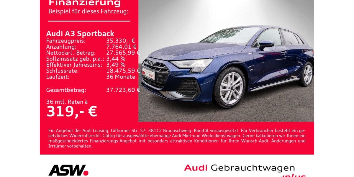 Audi A3 15.800 km 32.790 &euro; Heilbronn 74074