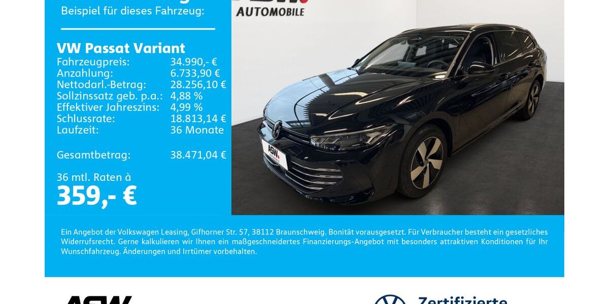 VW Passat Variant 21.000 km 34.990 &euro; Neckarsulm 74172