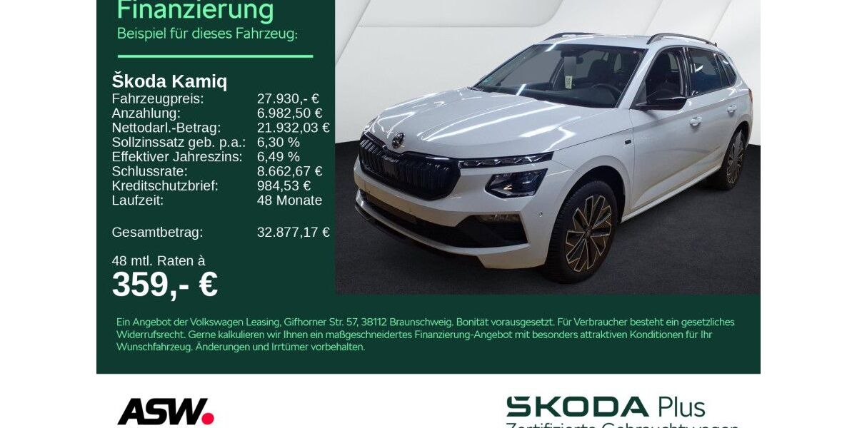 Skoda Kamiq 26.600 km 27.930 &euro; Heilbronn 74076