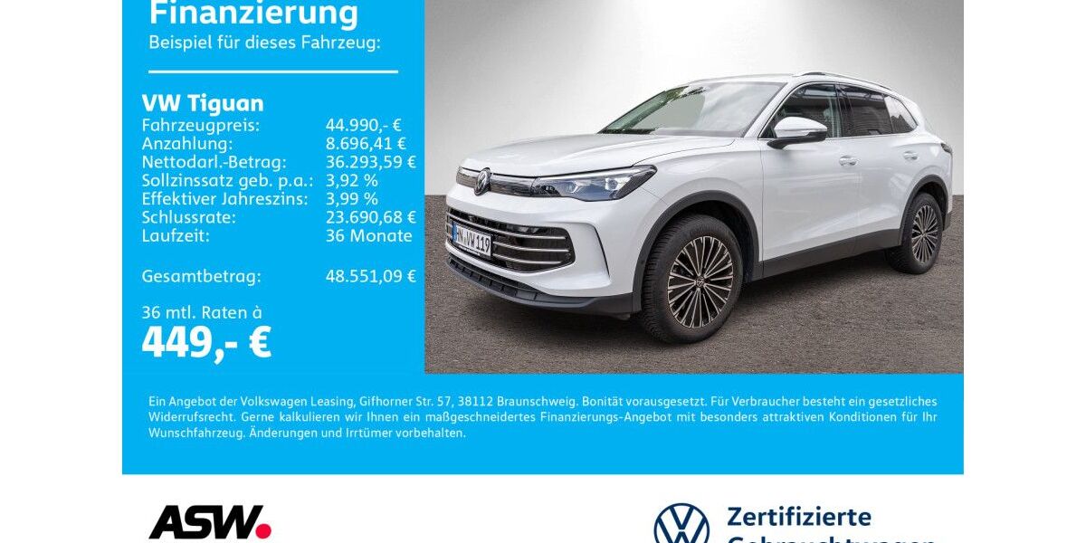 VW Tiguan 29.999 km 41.990 &euro; Neckarsulm 74172