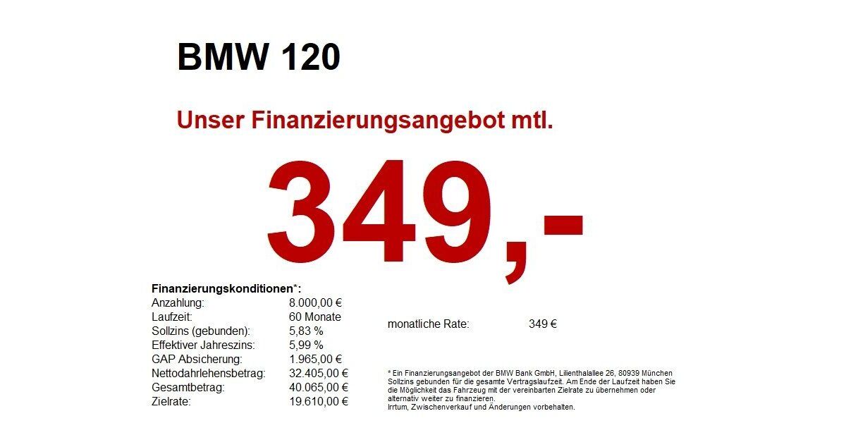 BMW 120 5.339 km 34.349 &euro; Heilbronn 74074